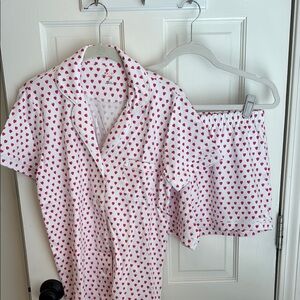 Roller Rabbit, Heart Print Women's Pajama Set, Size Small, NWT